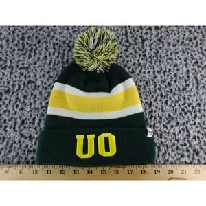 47 Brand Green Yellow White UO Pom Pom Beanie Hat One Size